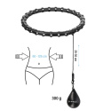 Sada černé masážní Hula Hoop se závažím HMS HHW11 a zeštíhlujícího bederního pásu HMS BR163 PLUS SIZE