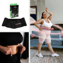 Sada růžové masážní Hula Hoop se závažím HMS HHW11 a zeštíhlujícího bederního pásu HMS BR163 PLUS SIZE