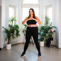 Masážní hula hoop HMS HHW11 PLUS SIZE se závažím růžová